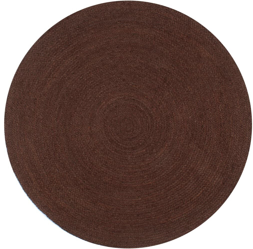 vidaXL Carpet Handmade Jute Round 120 cm Brown (133672)