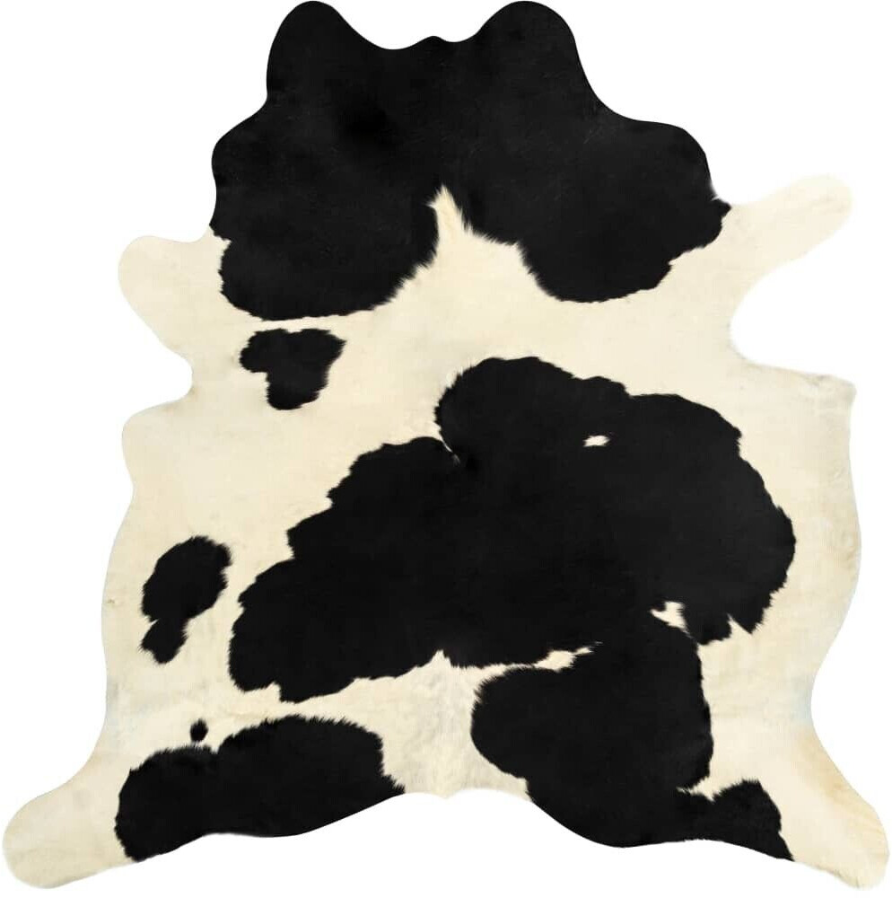 vidaXL Carpet Real Cowhide Black/White 150×170 cm (284343)