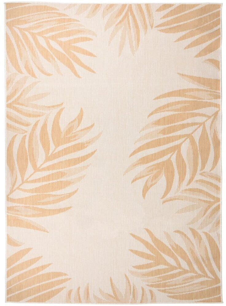 vidaXL Outdoor carpet flat weave 200x280 cm leaf pattern (340861)