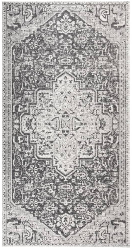 vidaXL Outdoor carpet flat weave 80x150 cm light gray (317050)