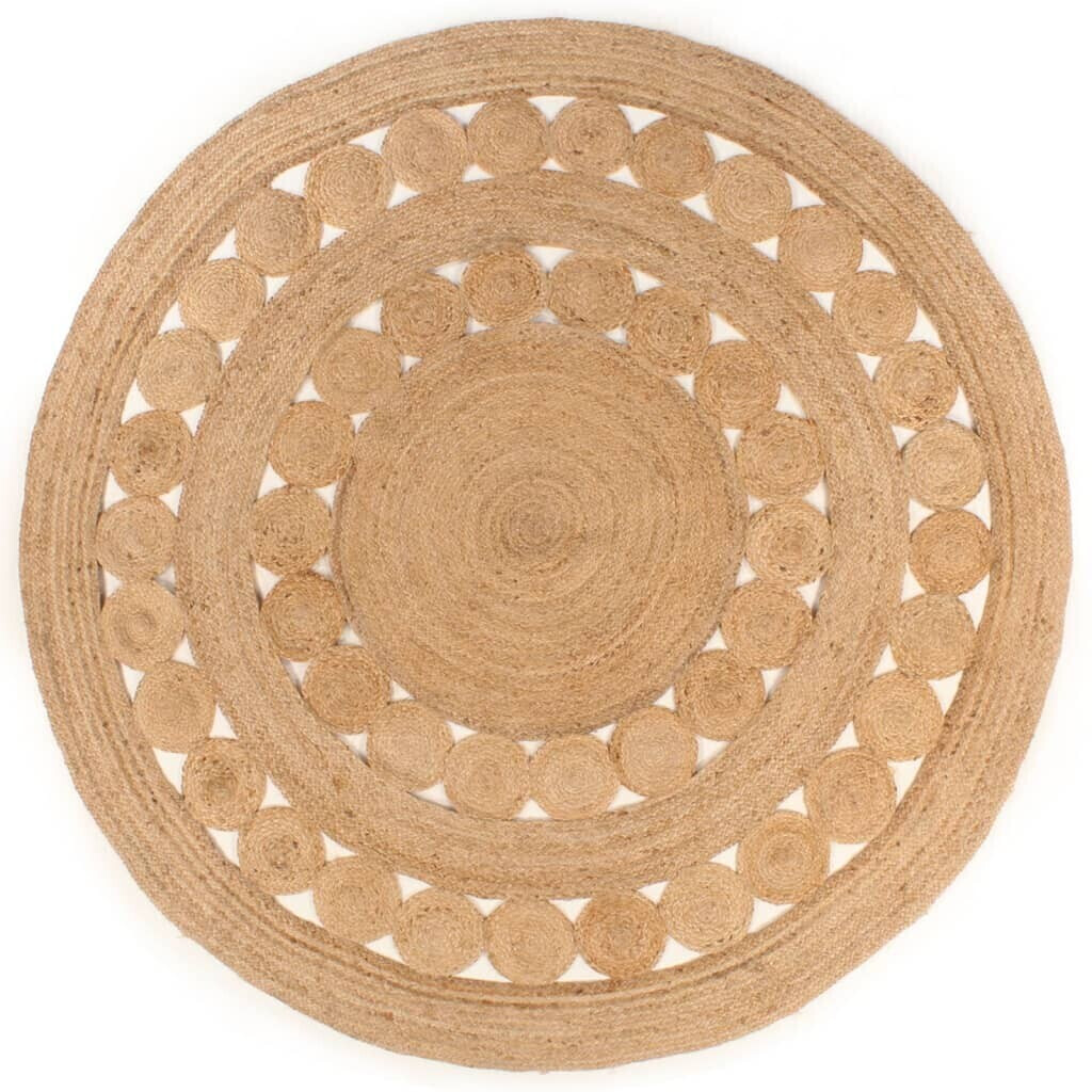 vidaXL Rug Braided Jute 240 cm Round (343592)
