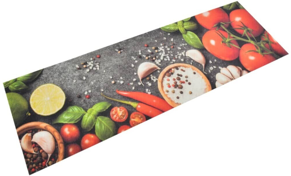 vidaXL Kitchen rug washable vegetables 60x180 cm velvet (136538)