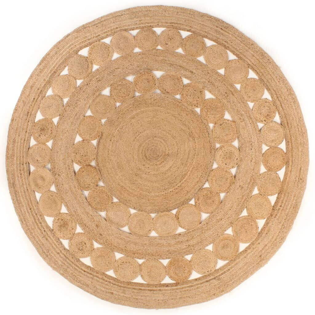vidaXL Rug Braided Jute 210 cm Round (343591)