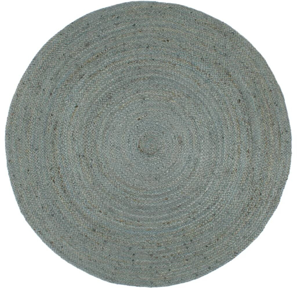 vidaXL Carpet Handmade Jute Round 240 cm Olive Green (343601)
