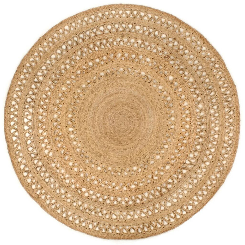 vidaXL Rug Jute Hand Braided 180 cm Round (344960)