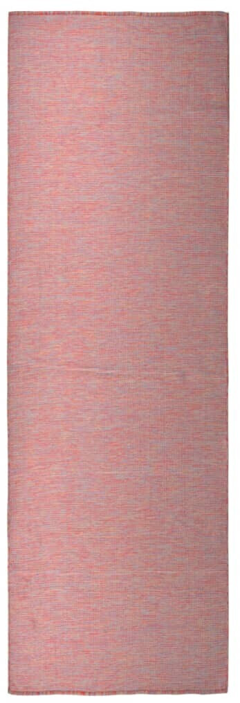 vidaXL Outdoor carpet flat weave 80x250 cm red (340821)
