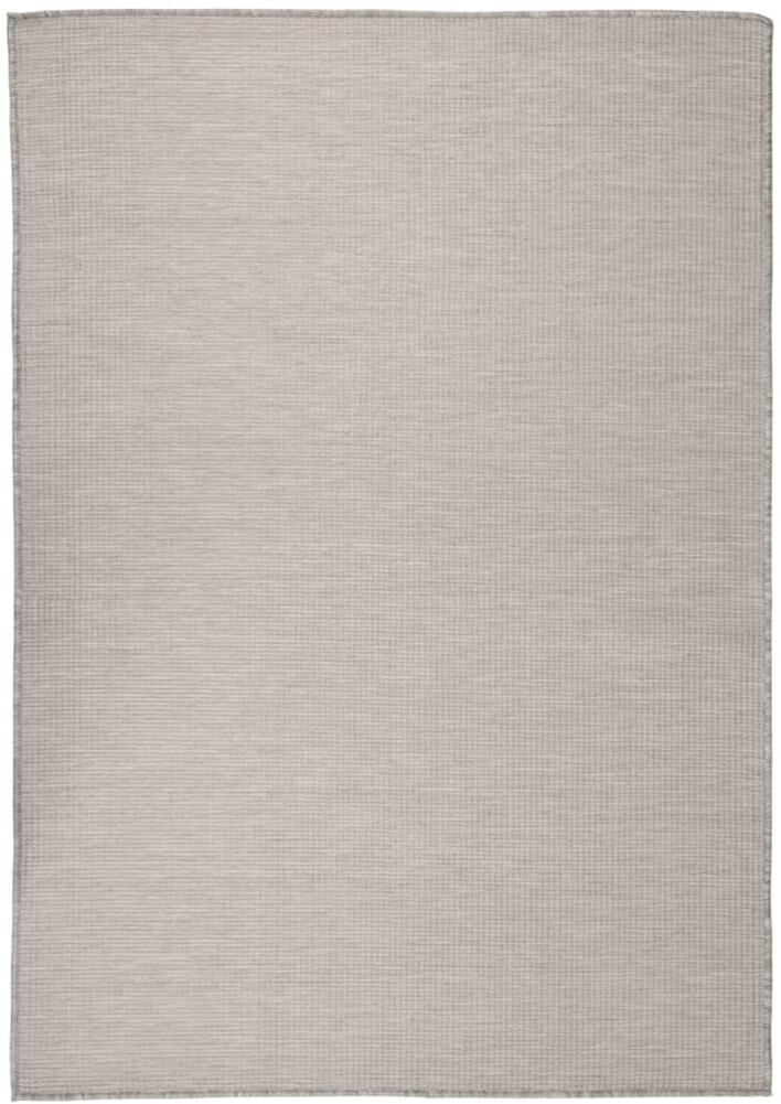 vidaXL Outdoor carpet flat weave 140x200 cm taupe (340782)