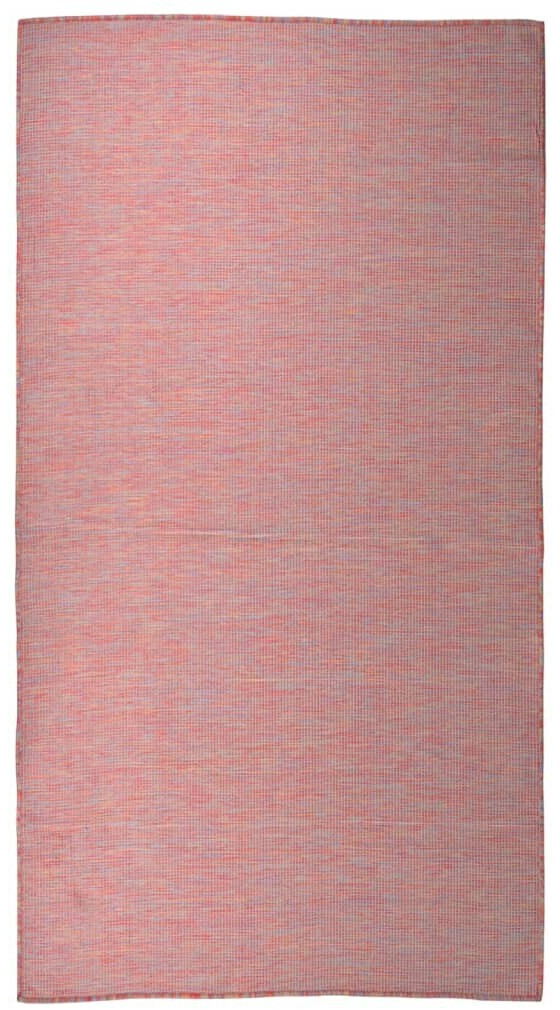 vidaXL Outdoor carpet flat weave 80x150 cm red (340820)
