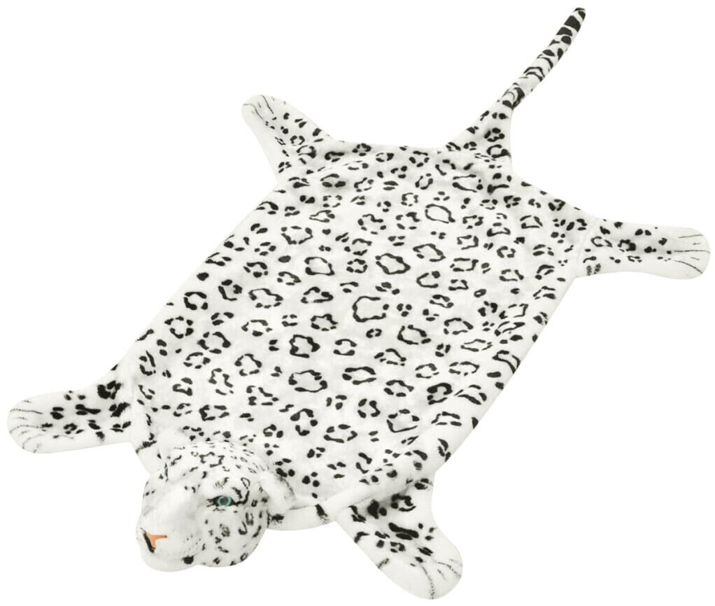 vidaXL Plush leopard skin rug 139 cm white (80171)