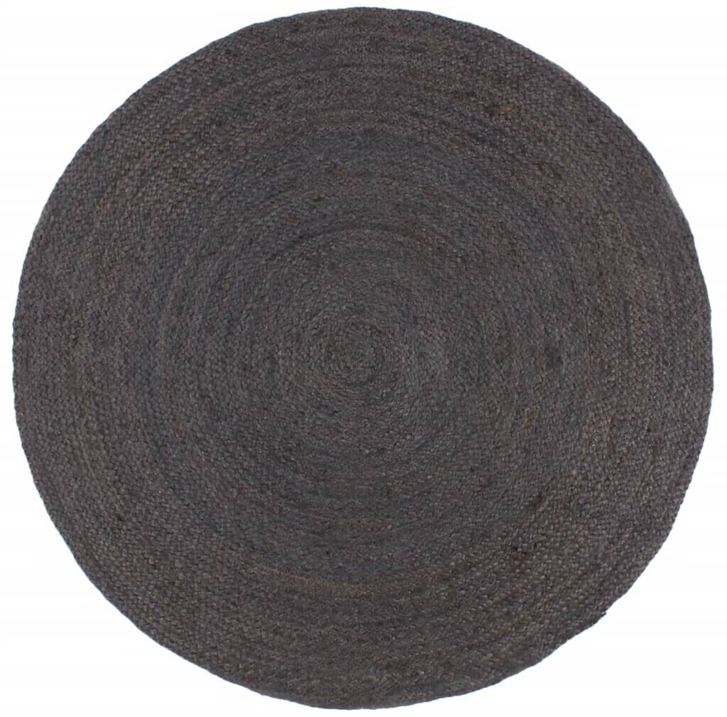 vidaXL Carpet Handmade Jute Round 210 cm Dark Gray (343597)