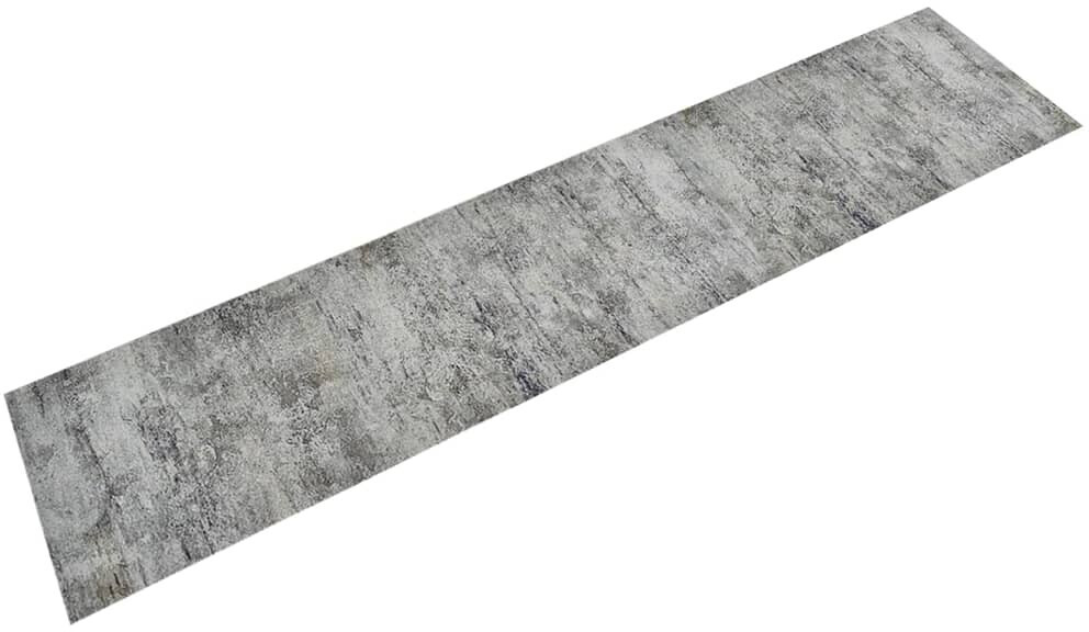vidaXL Kitchen rug washable concrete 60x300 cm velvet (136572)