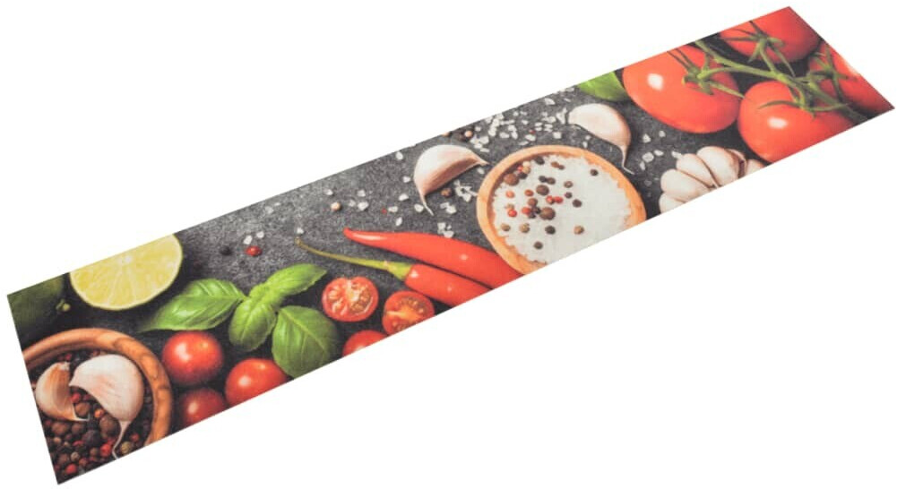 vidaXL Kitchen rug washable vegetables 60x300 cm velvet (136539)