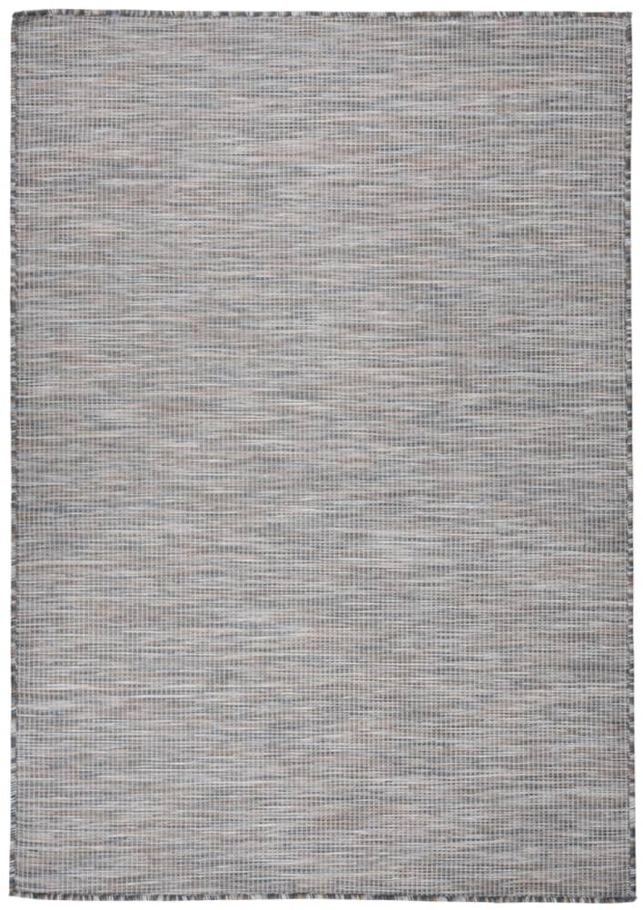 vidaXL Outdoor carpet flat weave 140x200 cm brown/blue (340817)
