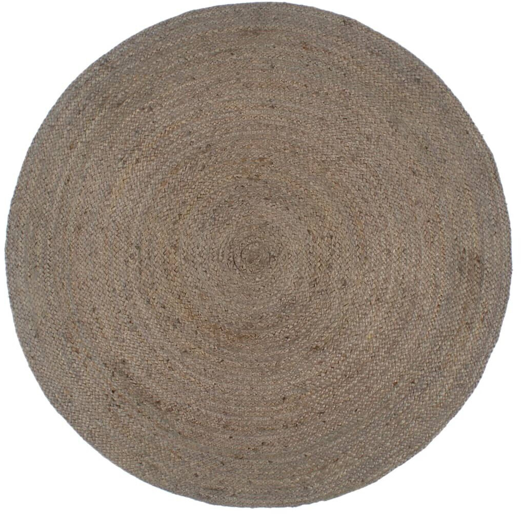 vidaXL Carpet Handmade Jute Round 180 cm Gray (343593)
