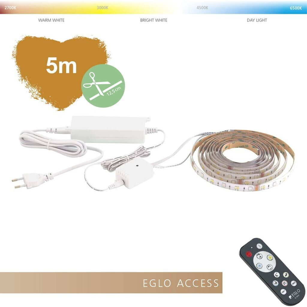 Eglo Stripes RGB ruban LED 17W 3m 90 LED + télécommande