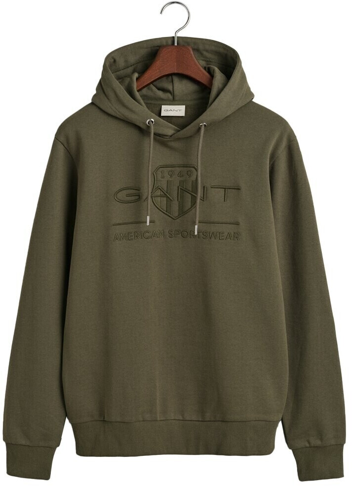 GANT Tonal Regular Fit Hoodie (2037020) green