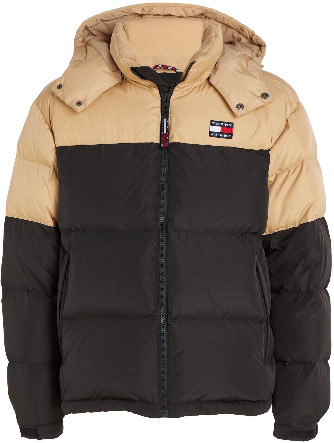 Tommy Hilfiger Colour-Blocked Alaska Puffer Jacket (DM0DM17482) black/beige