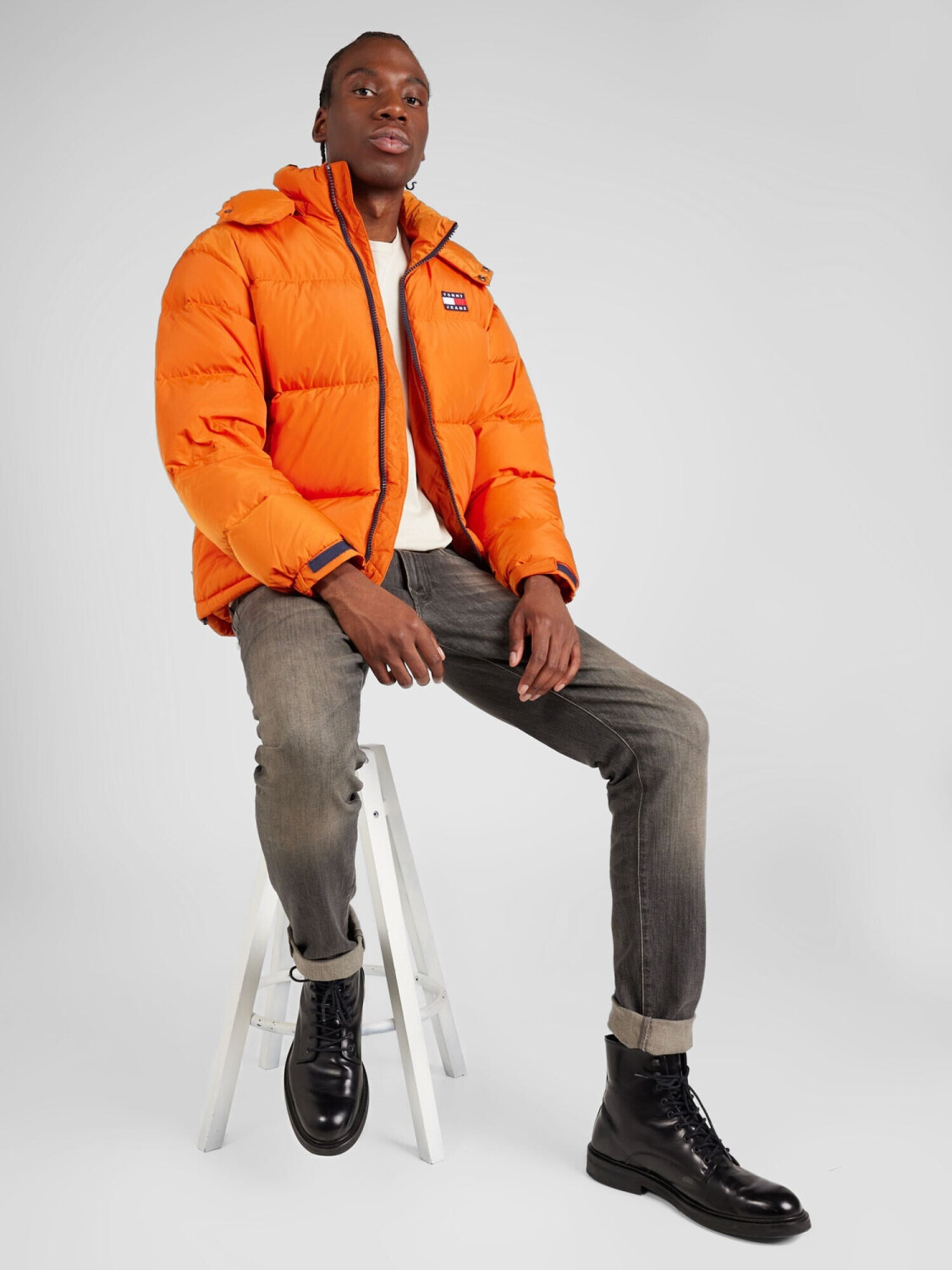 Tommy hilfiger orange puffer jacket 2025