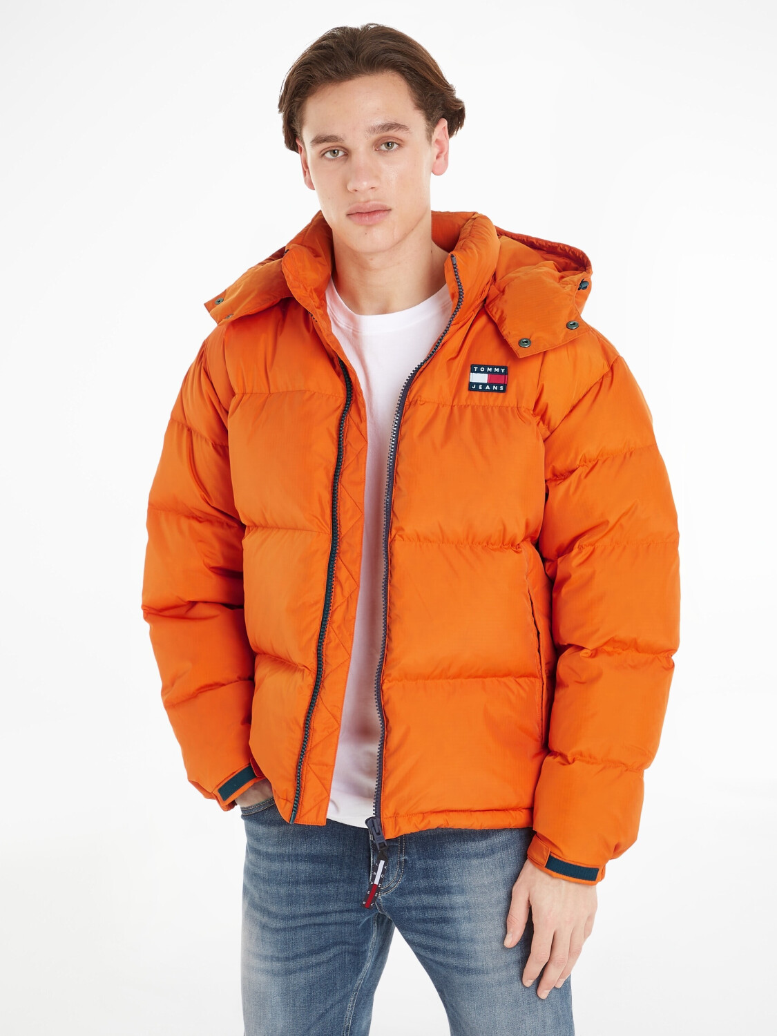 Preisvergleich Jacket Puffer Alaska € Tommy bei | Hood bonfire ab Hilfiger (DM0DM15445) Removable 124,89 orange