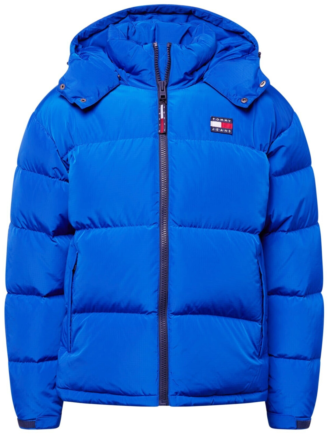Tommy Hilfiger Men's Rubberized Pu Midlength Hooded Blue Size Medium