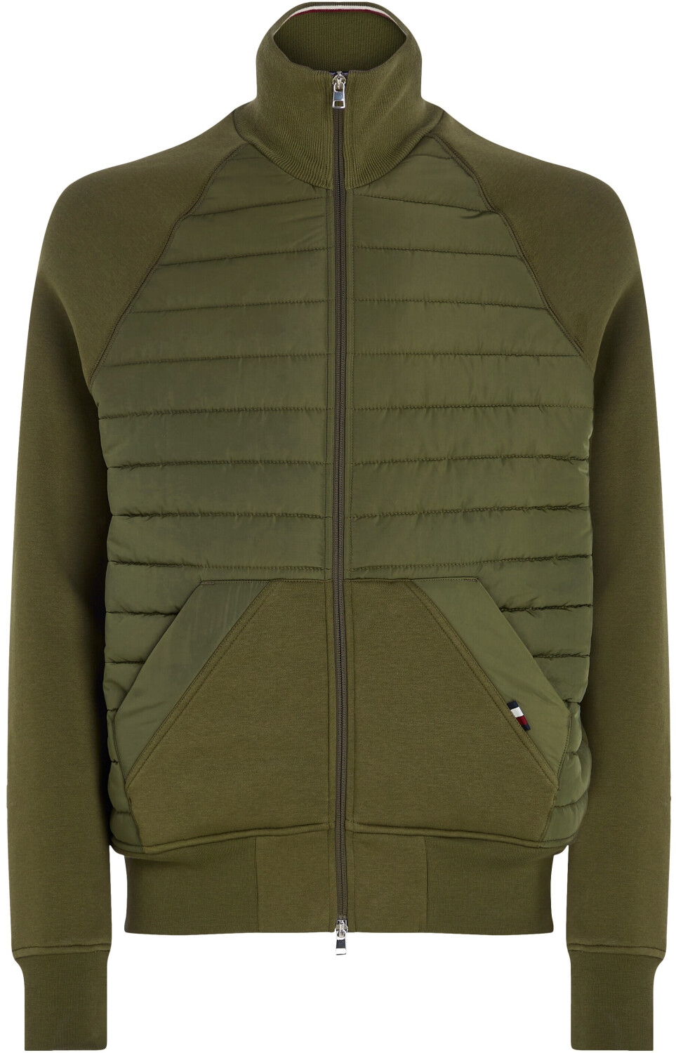 Tommy Hilfiger Mixed Media Zip-Thru Sweatshirt (MW0MW32686) putting green