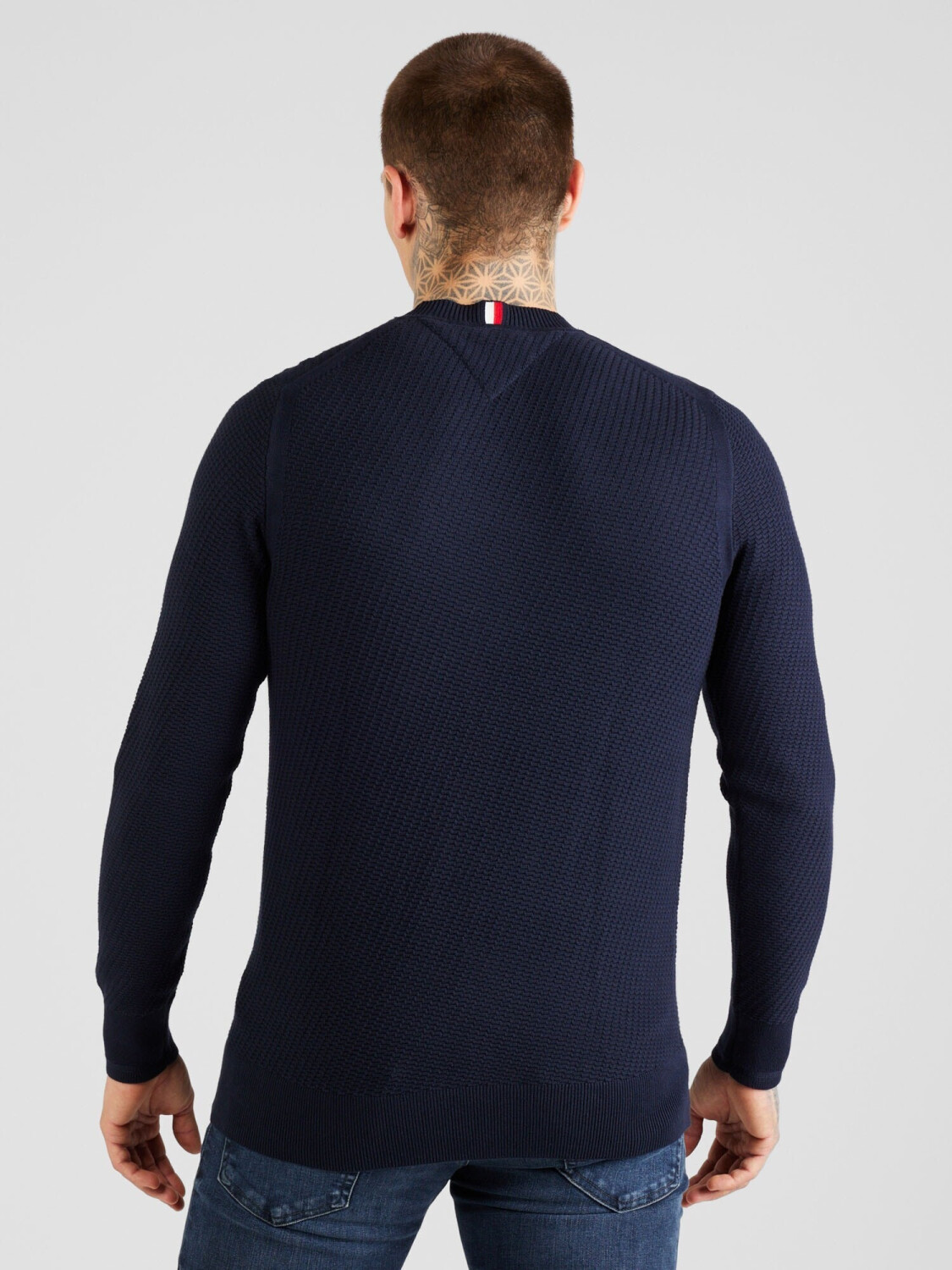 Tommy Hilfiger Waffle Knit Crew Neck Jumper MW0MW33131 desert
