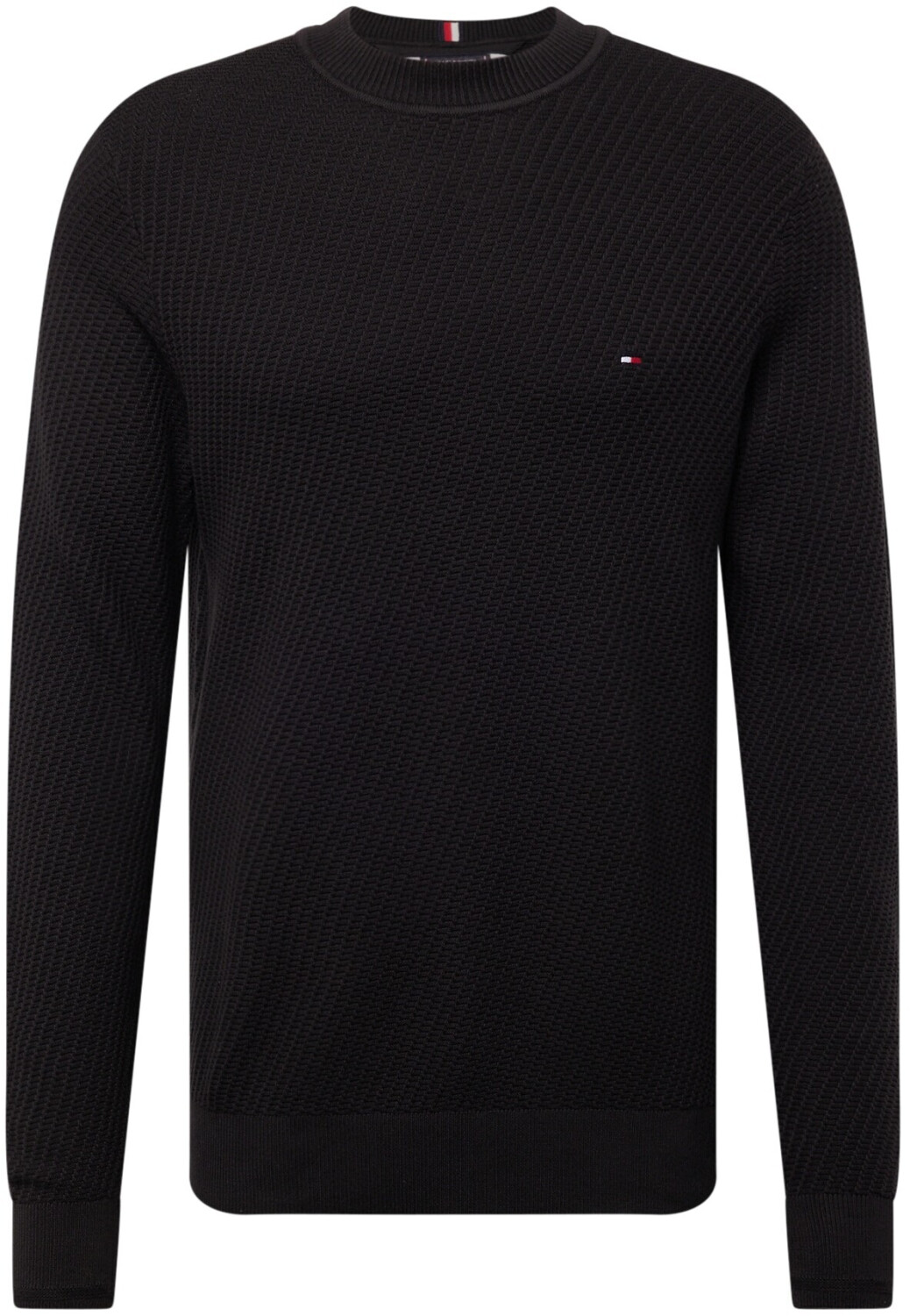 Tommy Hilfiger Waffle Knit Crew Neck Jumper (MW0MW33131) black