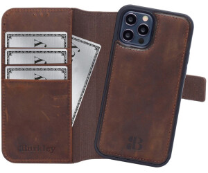 Burkley Premium 2-in-1 Leder Handytasche für iPhone 14 Pro Max mit