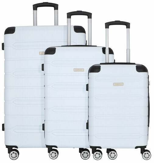 Nowi Rhodos 4-Wheel-Trolley Set 3-pieces white (5370)