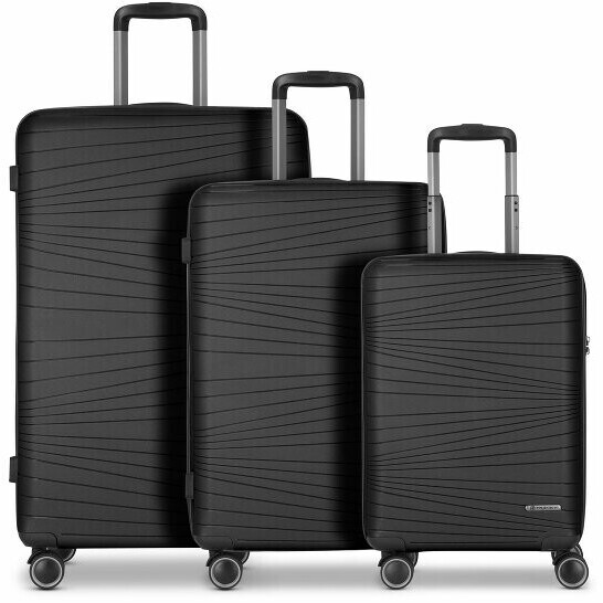Franky Dallas 3.0 4-Wheel-Trolley Set 3-pieces black (FRA12348-01)