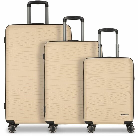 Franky Dallas 3.0 4-Wheel-Trolley Set 3-pieces beige (FRA12348-08)