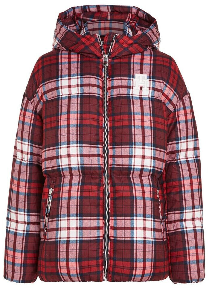 Tommy Hilfiger Recycled Tartan Check New York Puffer Jacket (WW0WW40233) tartan big deep rouge