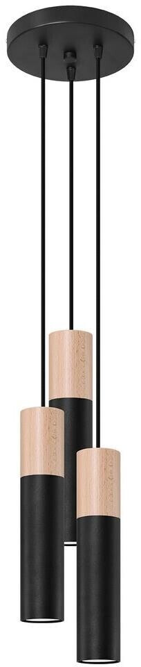 Sollux SL.1014 hanging light PABLO 3xGU10/40W/230V black