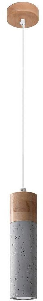 Sollux SL.0965 hanging light ZANE 1xGU10/40W/230V concrete/wood