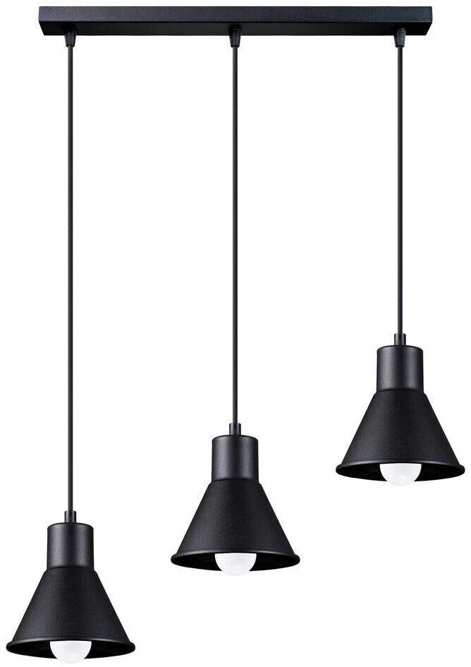Sollux SL.0986 hanging light TALEJA 3xE27/60W/230V black
