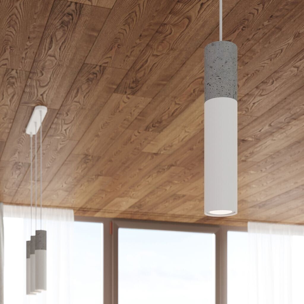 Sollux SL.1080 hanging light BORGIO 3xGU10/40W/230V concrete/metal white
