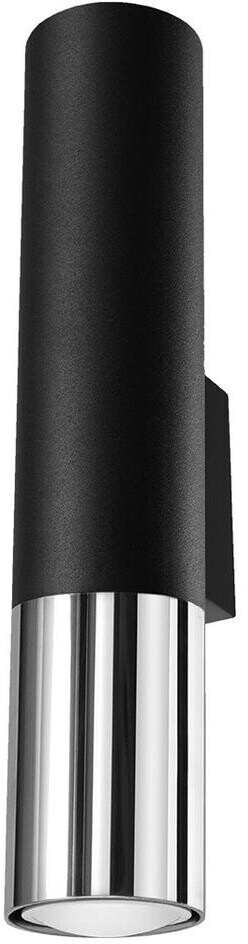 Sollux SL.0938 wall lighting LOOPEZ 2xGU10/40W/230V black/chrome