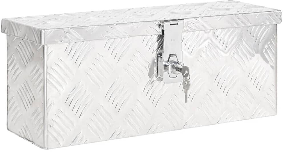 vidaXL Boîte de rangement sans poignée argenté 152246