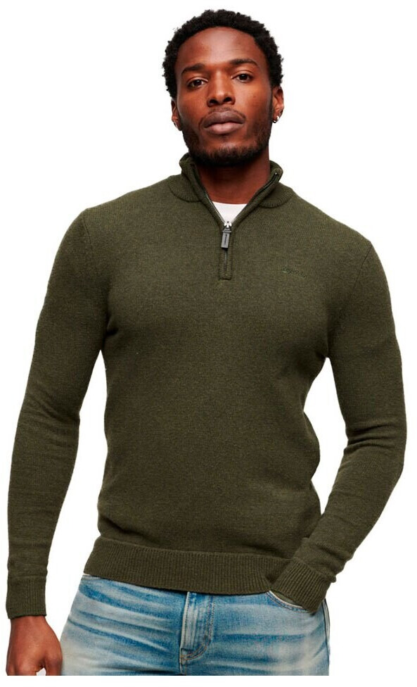 Superdry Essential Embroidered Henley Half Zip Sweater M6110563A grun ab 35 99 Preisvergleich bei idealo