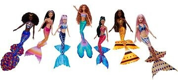 Photos - Doll Mattel Set 7  sisters the little mermaid Hlx18 