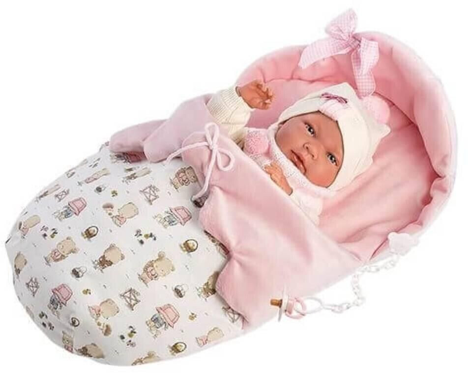 Llorens New Born Baby Girl - realistic baby doll with Vollvinylkörper - 40 cm (73884)