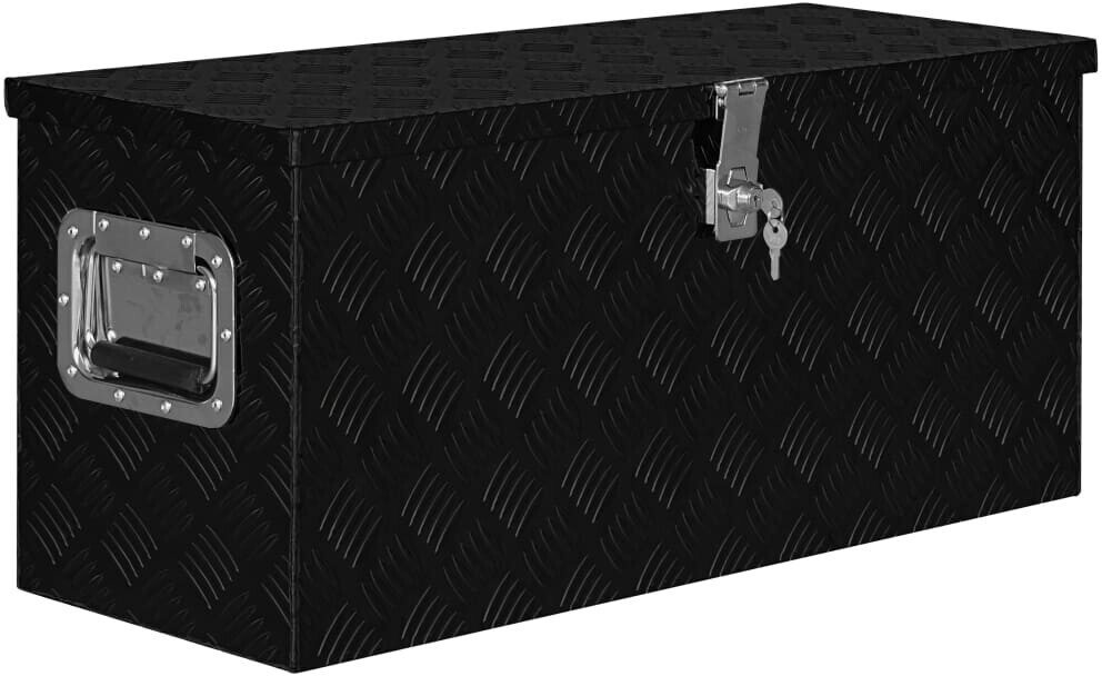 vidaXL Boîte de rangement noir 146442