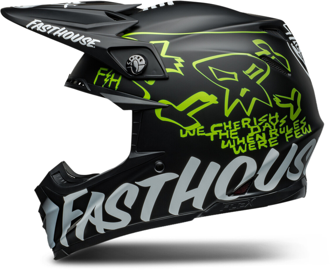Bell Moto-9S Flex Fasthouse mat noir/jaune
