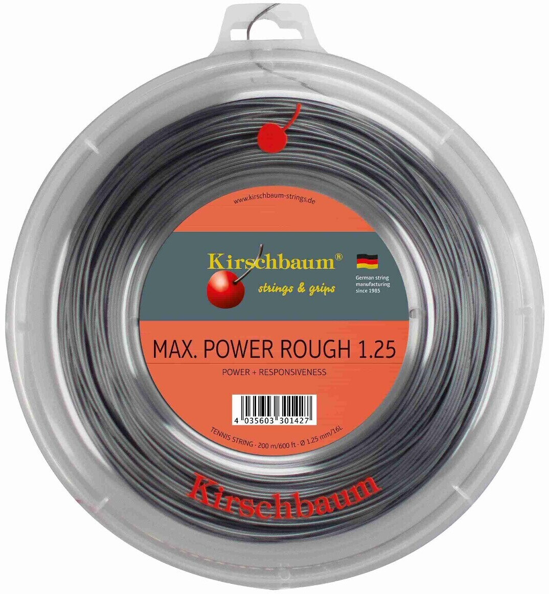 Kirschbaum Max Power Rough Silver 200m 1.25