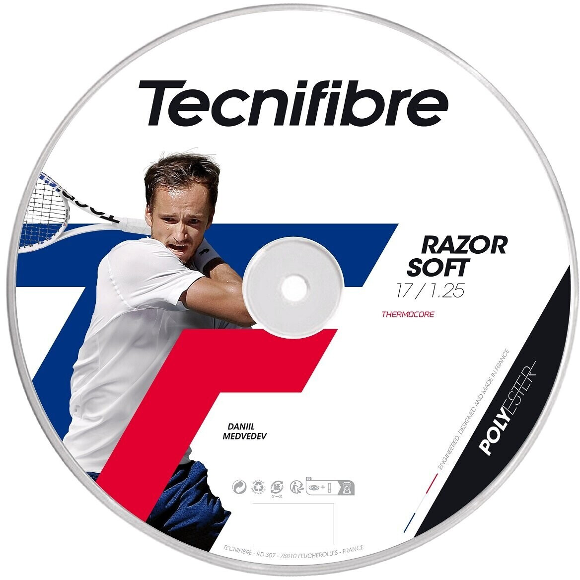 Tecnifibre Razor soft carbon gray 200m 1.30