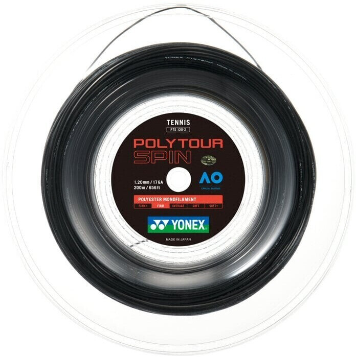 Yonex Poly Tour Spin black 200m 1.20