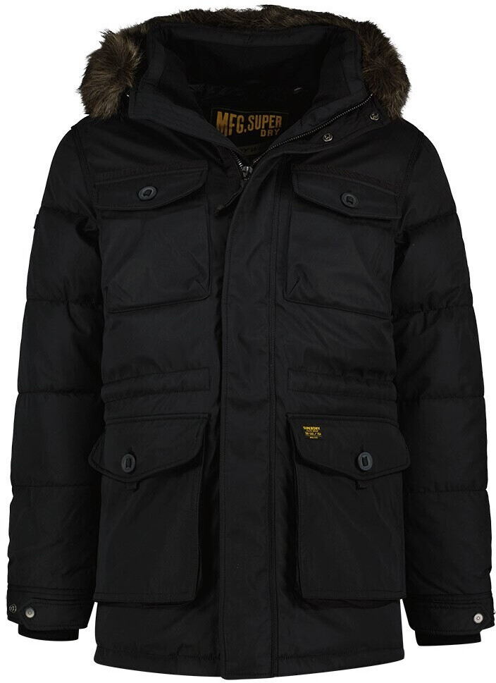 Superdry Chinook Faux Fur Parka (M5011744A-AVB) black