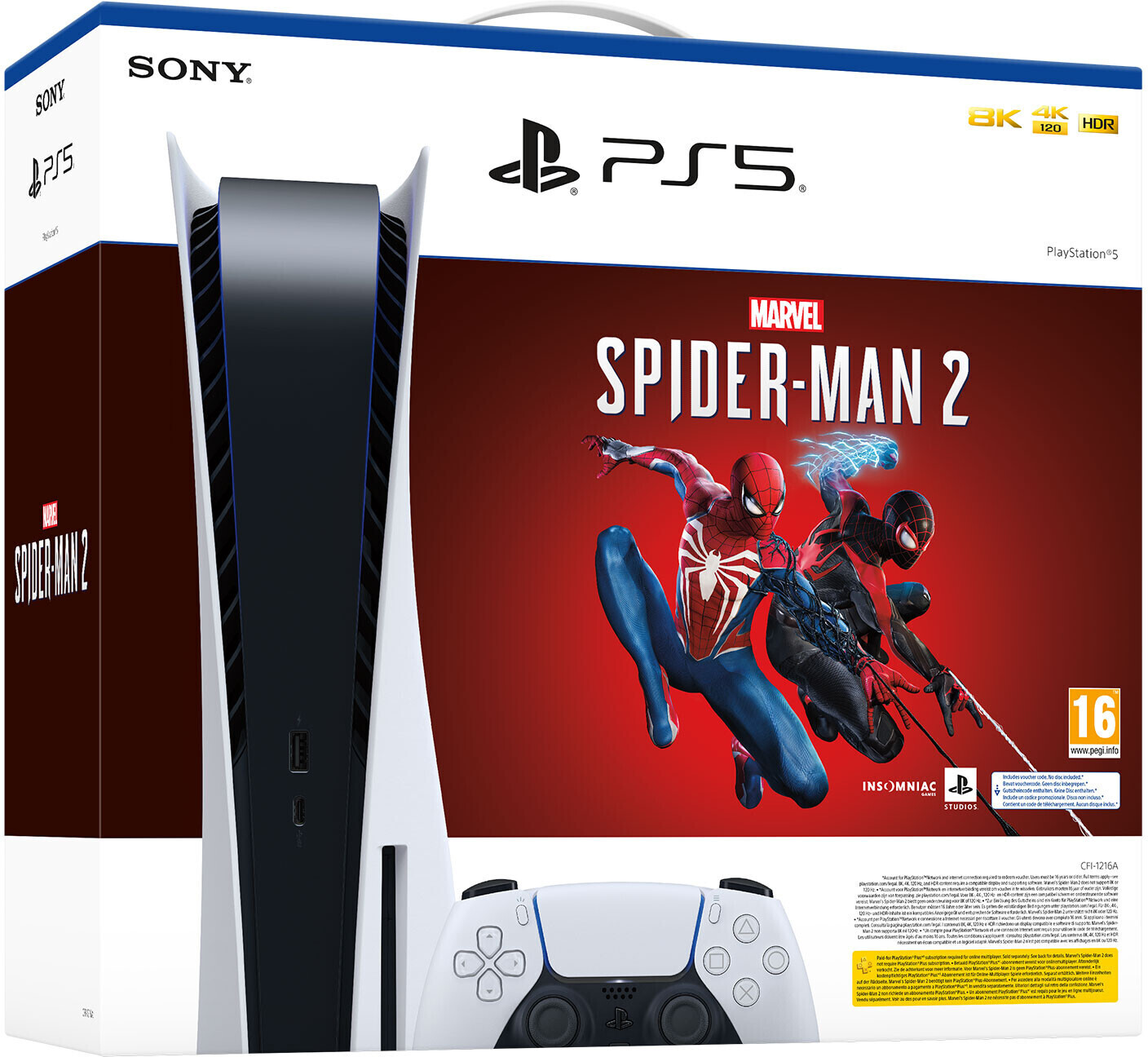 Sony PlayStation 5 (PS5) + Marvel's Spider-Man 2 a € 629,90 (oggi)