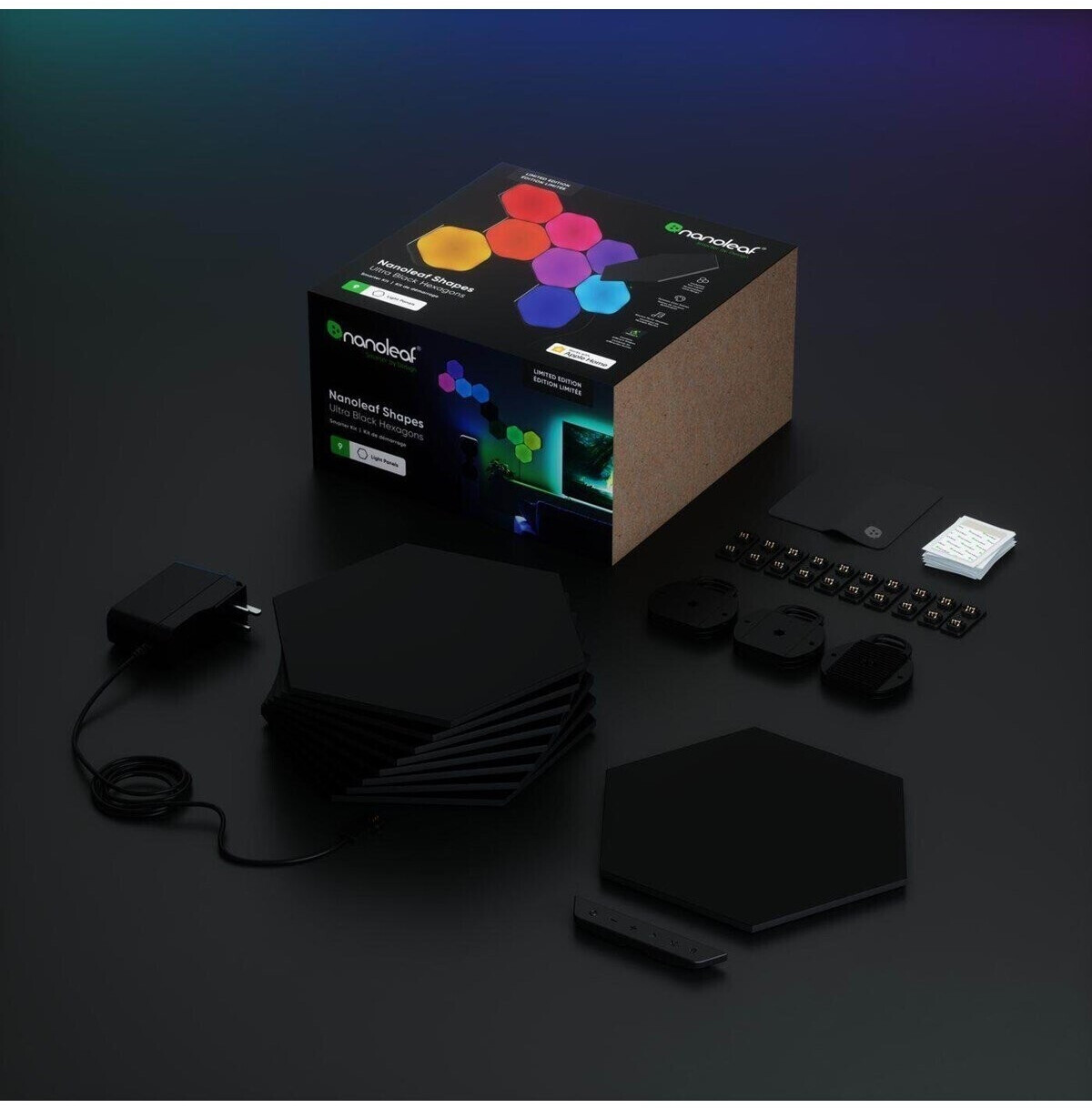 Nanoleaf Shapes Kit 173,35 Ultra Hexagon black Starter | Preisvergleich (NL42-0102HX-9PK) bei € ab