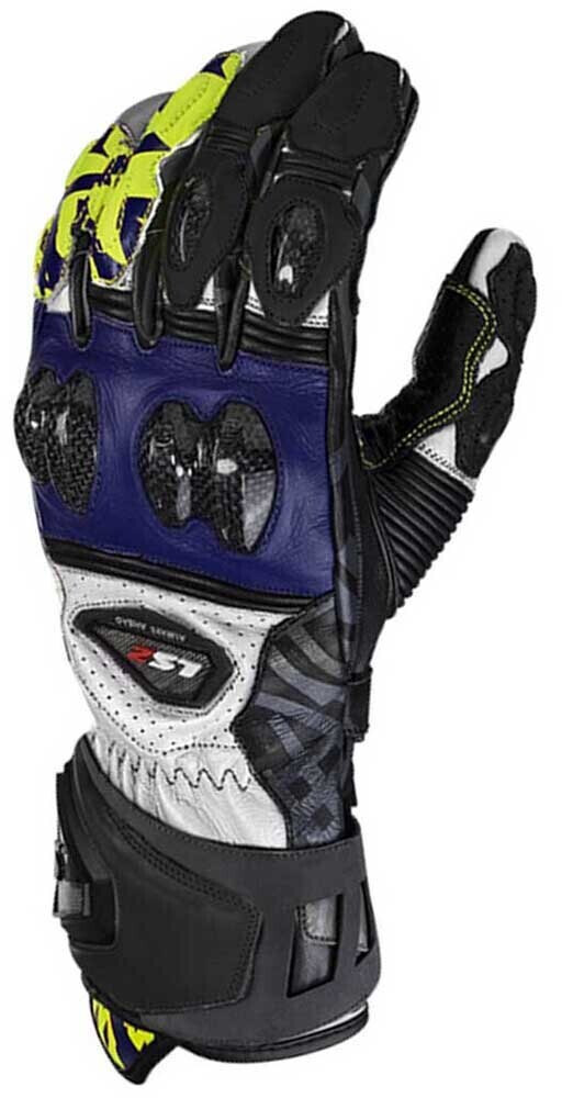 Photos - Motorcycle Gloves LS2 Helmets  Feng Racing Textil Gloves black/dark blue 